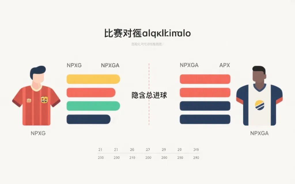 可视化示例：主客队xG与xGA对比条形图、大小球隐含总进球线